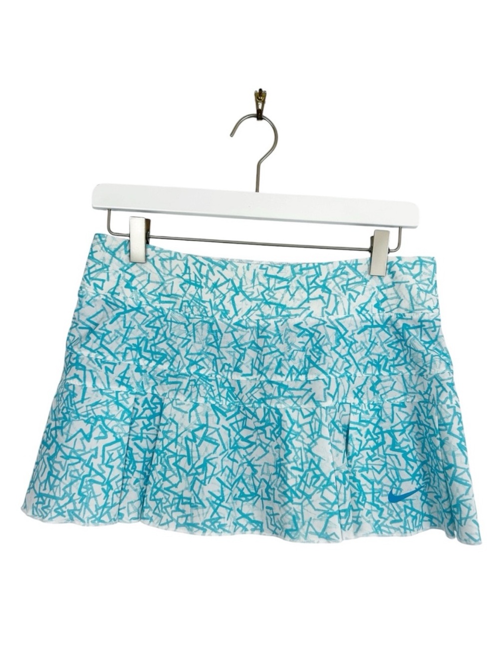 Nike Teal & White Printed Skater Tennis Skirt Size Small